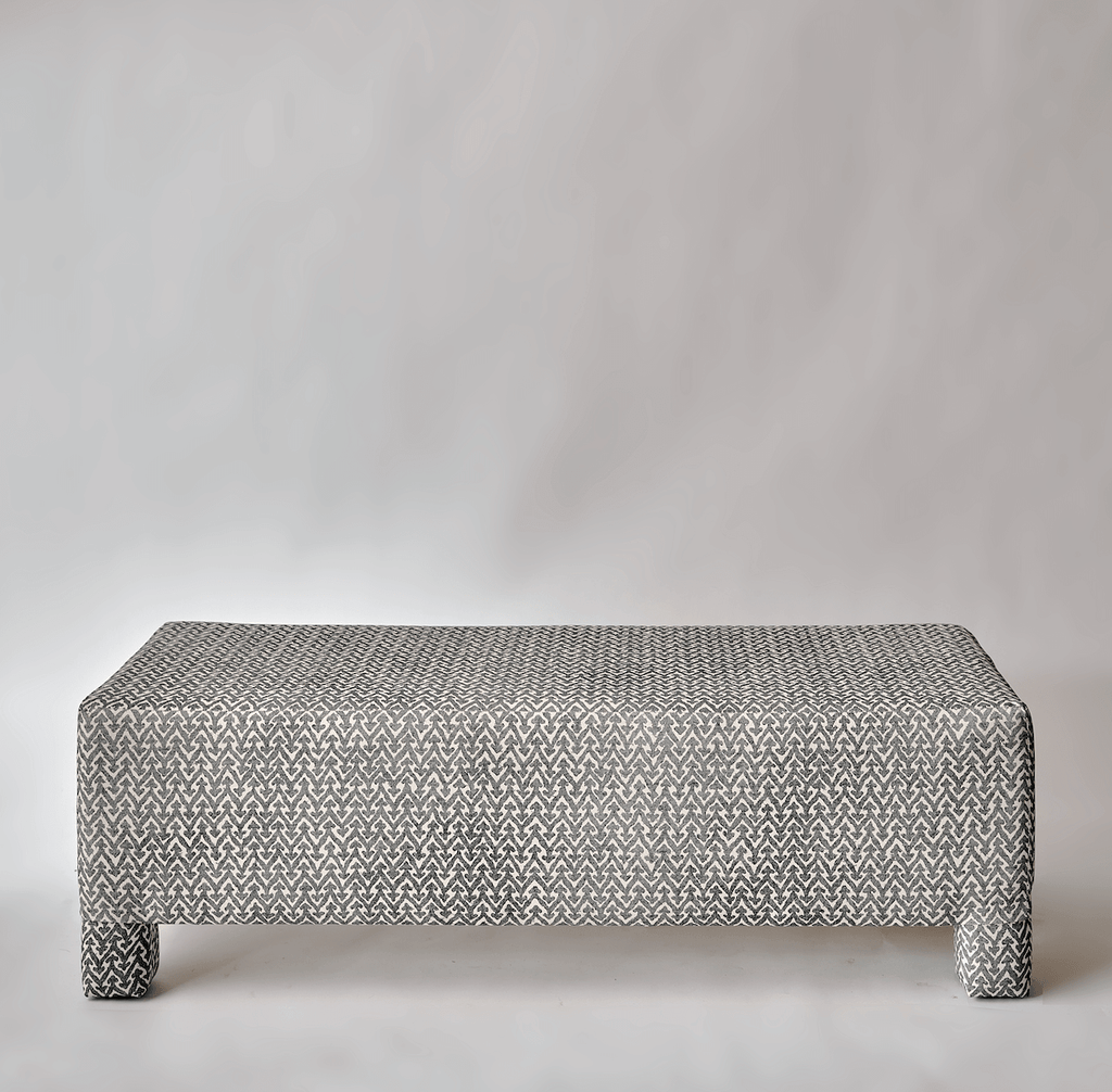 banbury footstool with custom fabric product image